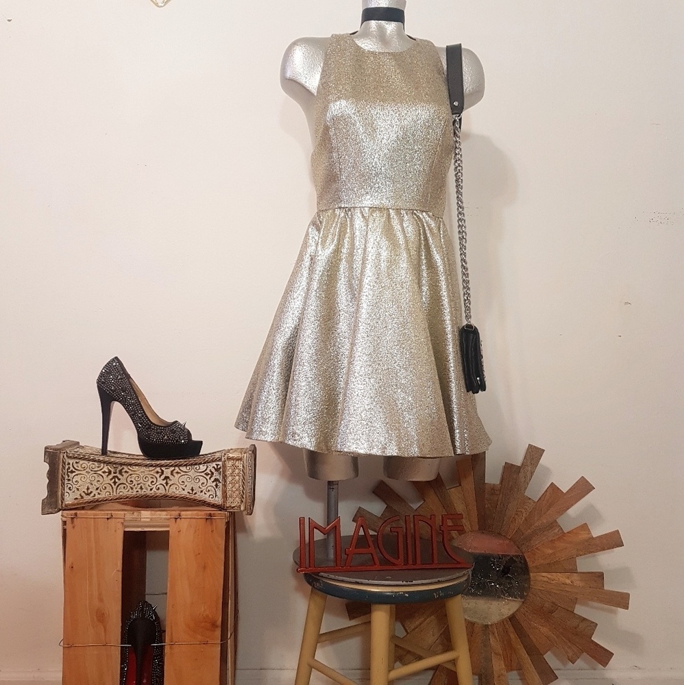 ALICE & OLIVIA Metallic dress